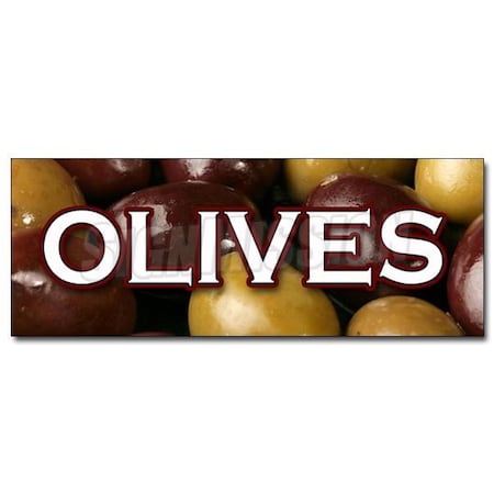 Signmission OLIVES DECAL sticker greek green black kalamata olive oil manzanilla cured, D-12 Olives D-12 Olives